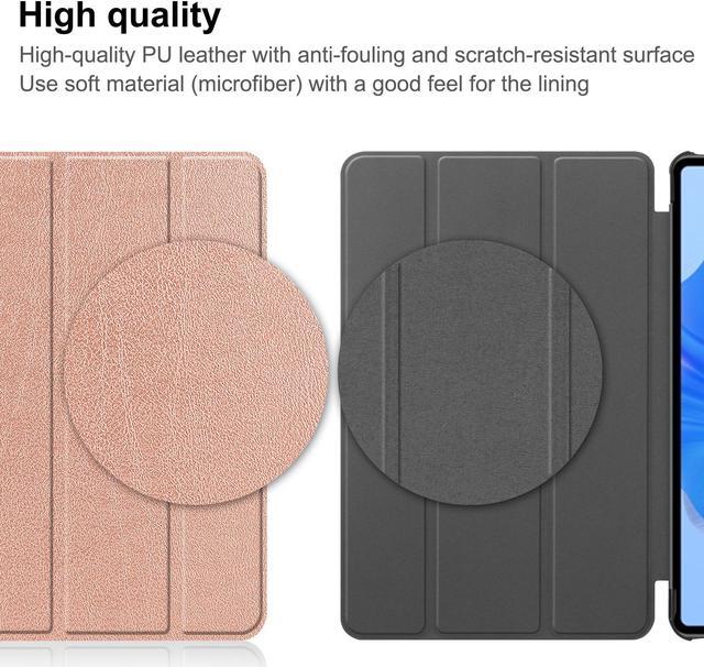 Alt view image 7 of 7 - BONAEVER Huawei MatePad Pro 11 inch 2022 Case Slim Stand andard Back Shell Protective Smart Cover with Universal Stylus Pen Rose Gold