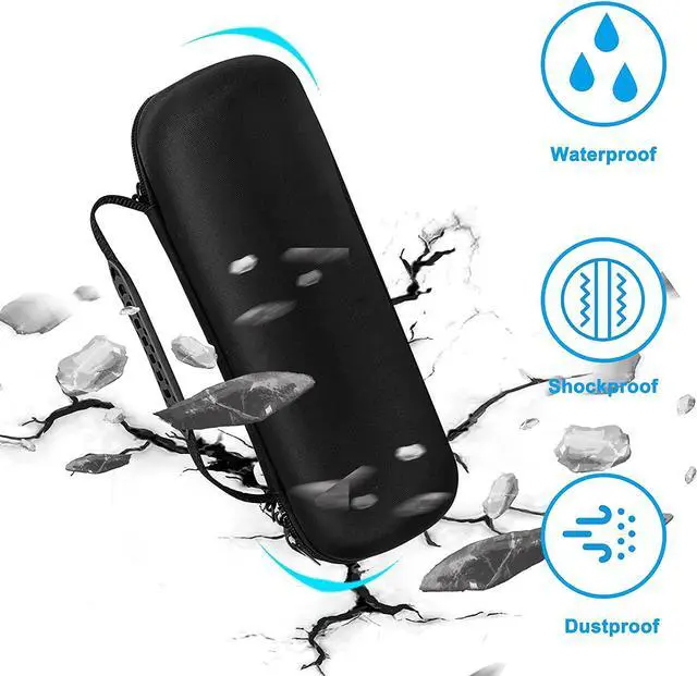 Alt view image 3 of 6 - BONAEVER Hard Box for JBL Charge 5 CaseWaterproof Travel Protective Carrying Case Storage Charge 5 Bluetooth Speaker Cables