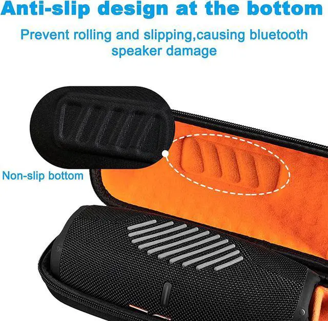 Alt view image 4 of 6 - BONAEVER Hard Box for JBL Charge 5 CaseWaterproof Travel Protective Carrying Case Storage Charge 5 Bluetooth Speaker Cables