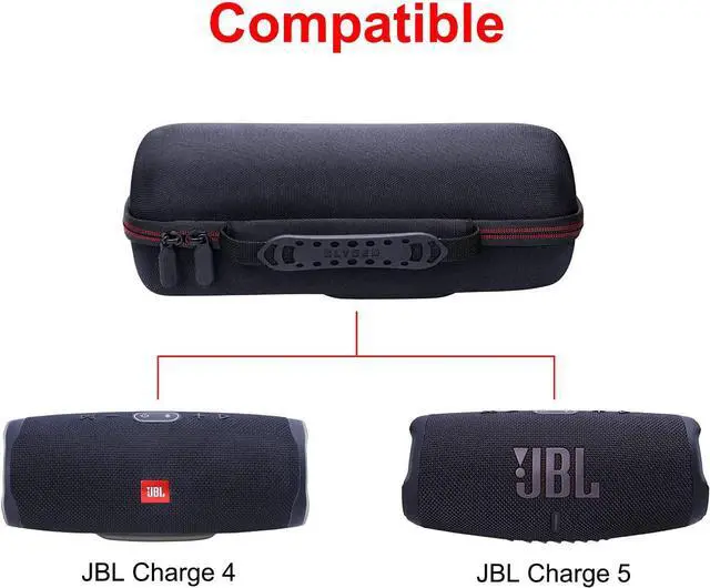 Alt view image 2 of 7 - BONAEVER Hard Case for JBL Charge 4/Charge 5 Portable Waterproof Wireless Bluetooth Speaker by LTGEM. Fits USB Cable Charger Accessories