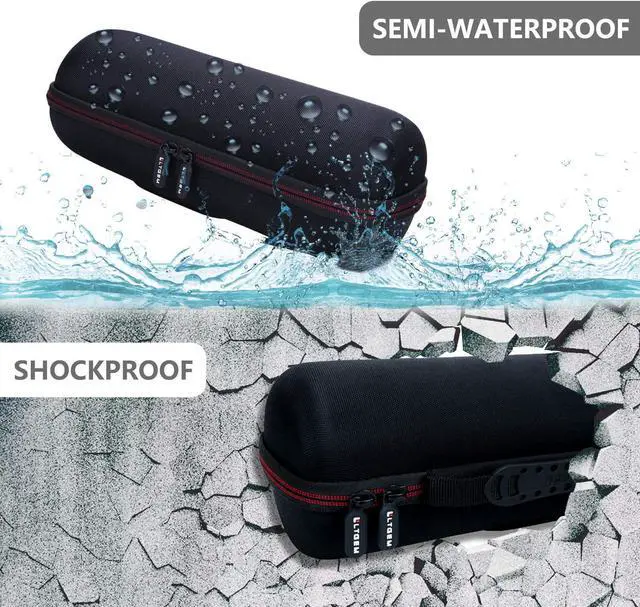 Alt view image 5 of 7 - BONAEVER Hard Case for JBL Charge 4/Charge 5 Portable Waterproof Wireless Bluetooth Speaker by LTGEM. Fits USB Cable Charger Accessories