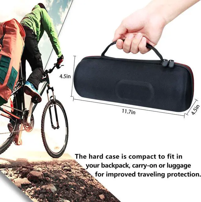 Alt view image 3 of 7 - BONAEVER Hard Case for JBL Charge 4/Charge 5 Portable Waterproof Wireless Bluetooth Speaker by LTGEM. Fits USB Cable Charger Accessories