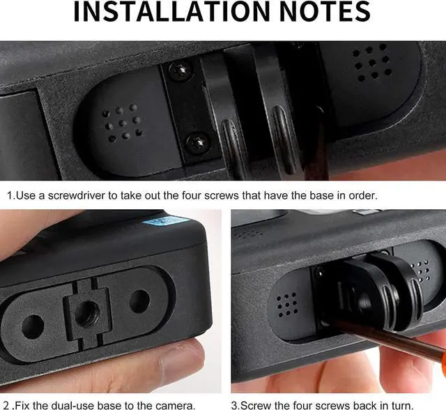Alt view image 5 of 6 - BONAEVER Replacement Adapter Mount with 1/4 Tripod Connector Port for GoPro Max Hero 10 Hero 9 Hero 8 Black Dual Interface for Standraightly Mounting for Go Pro Selfie Standick Tripod Accessories