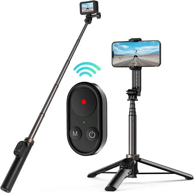 Alt view image 6 of 7 - BONAEVER Extension Grip Tripod Vlog for Action Camera GoPro HERO 9 / 8 / 7 MAX Brica DJI OSMO