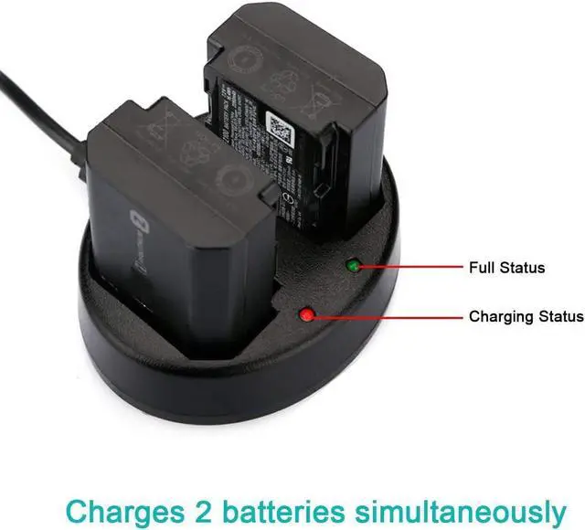 Alt view image 3 of 4 - BONAEVER Dual USB Charger for Sony NP-FZ100 BC-QZ1 Sony a1 Sony a6600 Alpha 9 Sony A9 Sony Alpha 9R Sony A9R Sony Alpha 9S Sony A7RIII A7R3 Sony a7 III Sony a7R IV Digital Camera