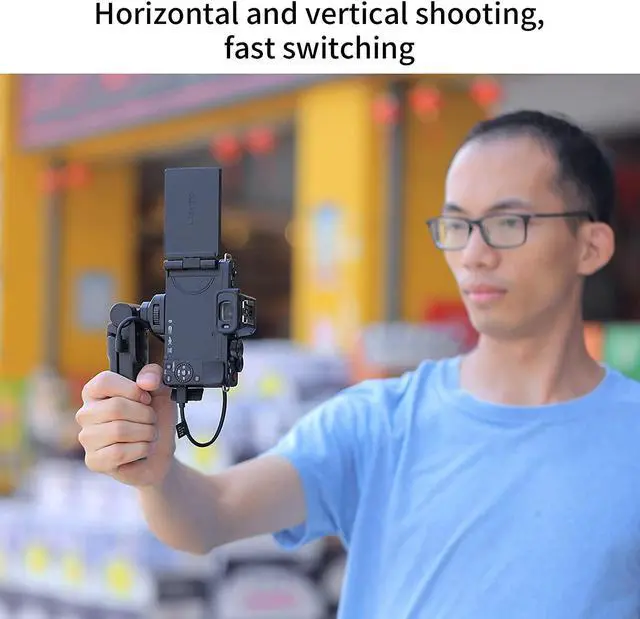 Alt view image 5 of 7 - BONAEVER Mini Shooting Grip vlog Camera Grip for Vlogger Grip for DC-G100 G110 GH5 GH5S G9 G80 G81 G85 G90 G91 G95
