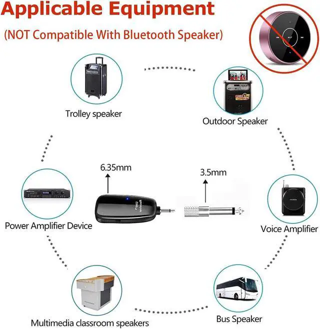 Alt view image 6 of 7 - BONAEVER UHF Wireless In Standruments MicrophoneSaxophone MicrophoneWireless Receiver Transmitter160ft RangePlug PlayGreat for Trumpets Clarinet Cello