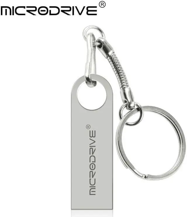 Alt view image 3 of 5 - BONAEVER Mini USB Flash Drive Microdrive 64GB Data Traveler USB 2.0 Flash Drive Speed Up to 100MB/s Metal Memory Standick Silver 64GB
