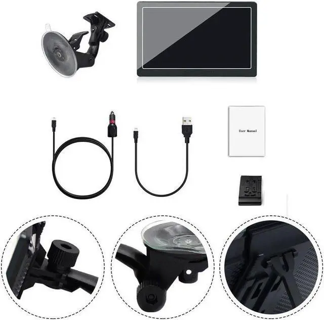 Alt view image 2 of 7 - BONAEVER GPS Navigation for Car 7 inch Touch Screen Car GPS 8GB HD Navigator for Car Truck HGV LGV Lorry Black Lifetime map Free Update
