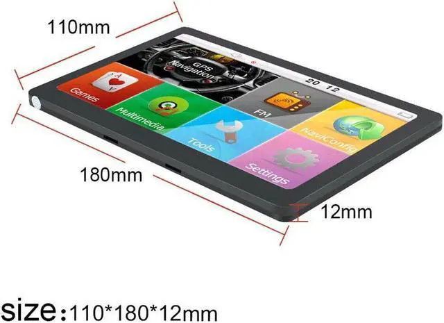 Alt view image 7 of 7 - BONAEVER GPS Navigation for Car 7 inch Touch Screen Car GPS 8GB HD Navigator for Car Truck HGV LGV Lorry Black Lifetime map Free Update