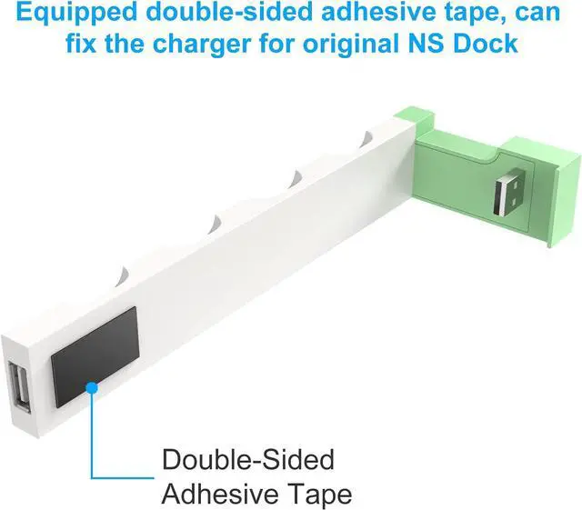 Alt view image 6 of 7 - BONAEVER Charger for Switch &Switch OLED Joy Cons Controllers Charging Dock Base Standation for Nintendo Switch Joycons with Indicator Charger Standation Stand for Joy Cons White