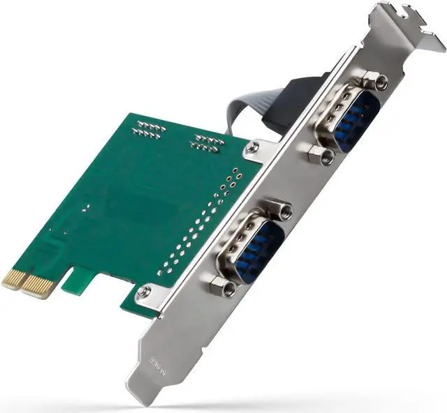 Alt view image 4 of 5 - BONAEVER 2 Port PCI Express DB9 RS232 Serial Adapter Expansion Card with Low Profile Brackets for Windows/Linux