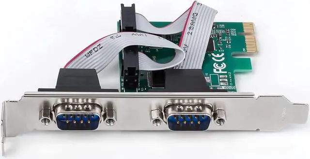 Alt view image 2 of 5 - BONAEVER 2 Port PCI Express DB9 RS232 Serial Adapter Expansion Card with Low Profile Brackets for Windows/Linux