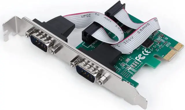 Alt view image 3 of 5 - BONAEVER 2 Port PCI Express DB9 RS232 Serial Adapter Expansion Card with Low Profile Brackets for Windows/Linux