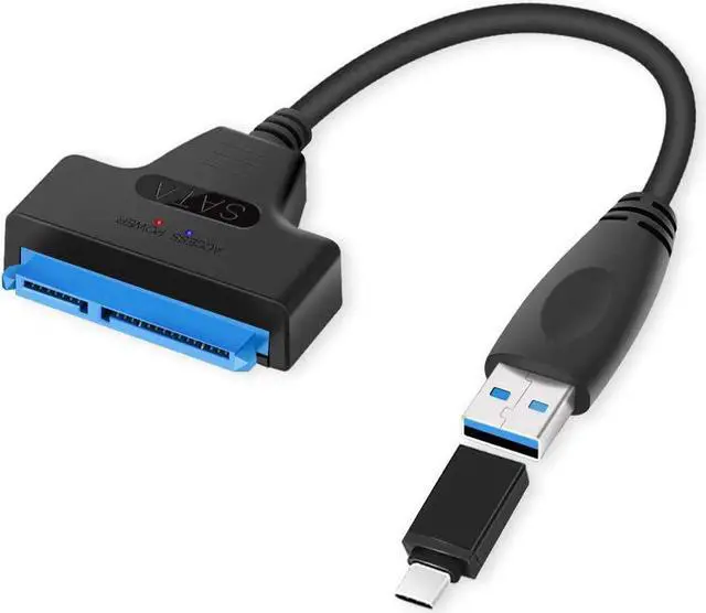 Main image of BONAEVER USB 3.0 SATA Adapter 2.5 Inch SATA to USB 3.0 Cable 22 Pin 7+15 HDD / SSD Cord Support UASP Serial ATA III Compatible for 2.5 SATA Hard Drive (USB C to SATA)