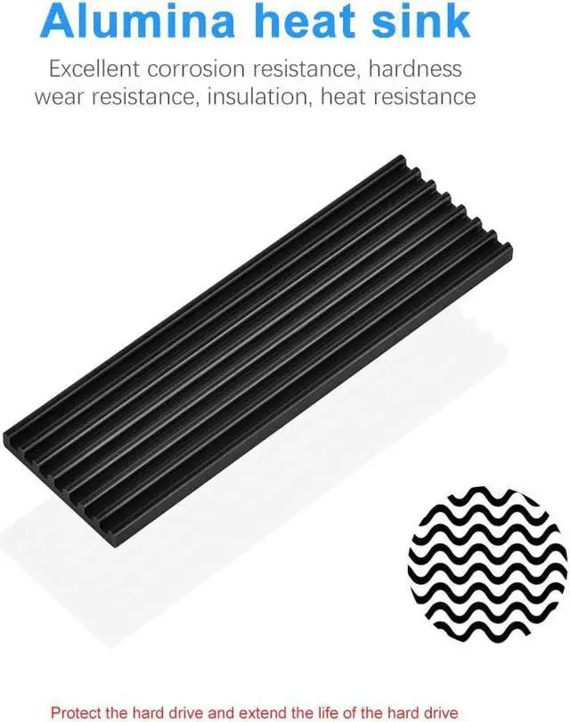 Alt view image 4 of 7 - BONAEVER M.2 2280 Heatsink for PS5 / PC Double-Sided Heat Sink Alloy Aluminum NGFF NVME Cooling Sink with 4 Thermal Conductivity Silicone Pads M.2 SSD Cooler Set for 2280 M.2 SSD