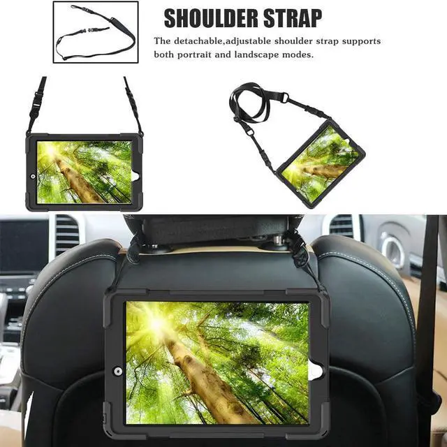 Alt view image 6 of 7 - BONAEVER For iPad 9th Generation Case iPad 8th/7th Generation 10.2 Case with Pencil Holder Stand and Strap Shoulder Strap zenrich Rugged Case for iPad 10.2 inch 2021/2020/2019
