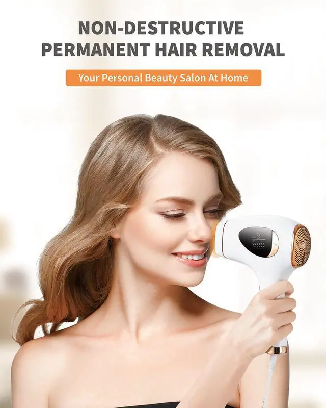 Alt view image 7 of 7 - BONAEVER Home Laser Hair Removal for Women Permanent Painless IPL Hair Removal Device Hair Remover with 9 Energy Levels 2 Flash Modes 999999 Flashes for Armpits Legs Whole Body Use