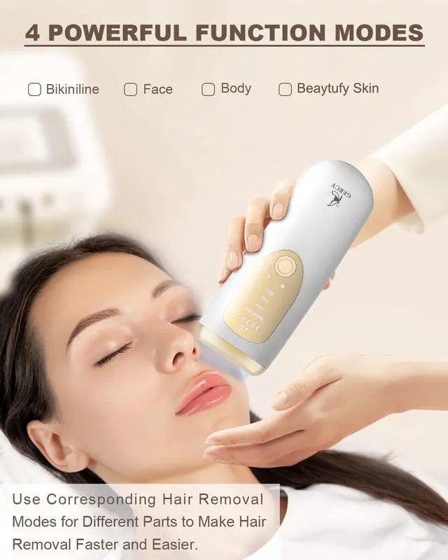 Alt view image 4 of 7 - BONAEVER Laser Hair Removal for Women Permanent Painless at-Home IPL Hair Removal Device Upgraded to 999999 Flashes 5 Level Energy Adjustable & 6 Flash Modes for Beautify Skin Face Body Bikini