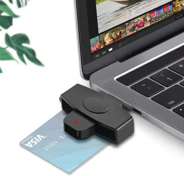 Alt view image 4 of 7 - BONAEVER Type C CAC Card Reader Military USB C Common Access CAC Smart Card Reader Credit Card Reader/CAC Chip Card Reader Compatible with Android Phones MacBook Pro iMac Other Type C Laptops