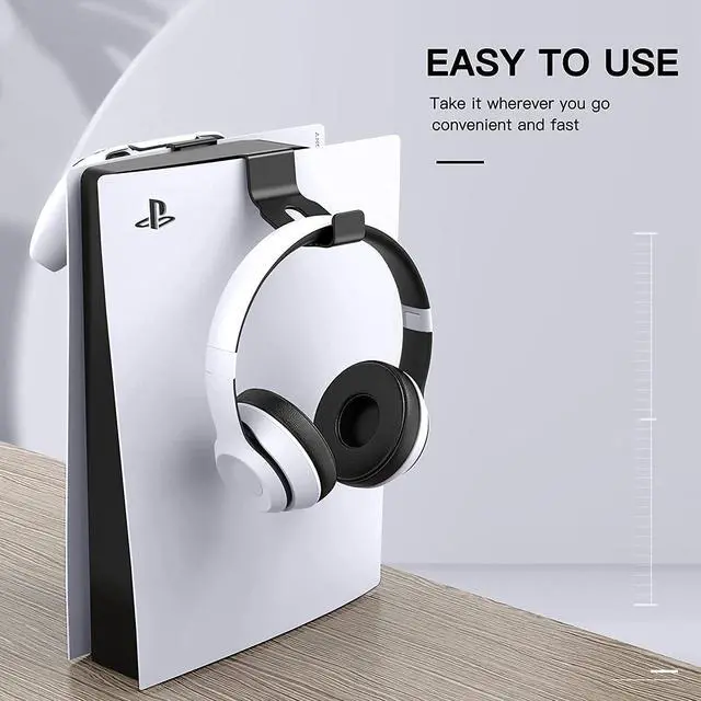 Alt view image 5 of 7 - BONAEVER Headphone Stand for PS5/XBOX/XS Headset Controller Stand Makes Game Accessories Easy to Standore (2 Pack Black)