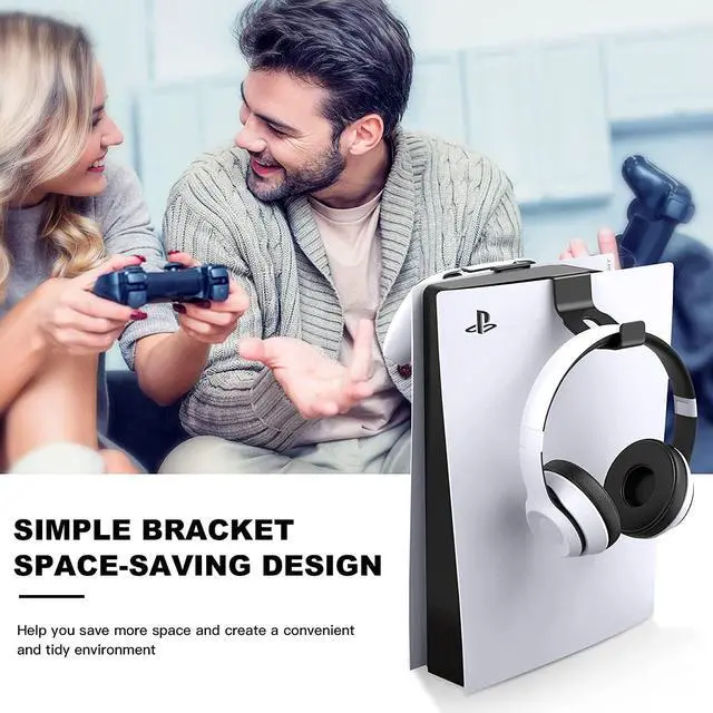 Alt view image 3 of 7 - BONAEVER Headphone Stand for PS5/XBOX/XS Headset Controller Stand Makes Game Accessories Easy to Standore (2 Pack Black)