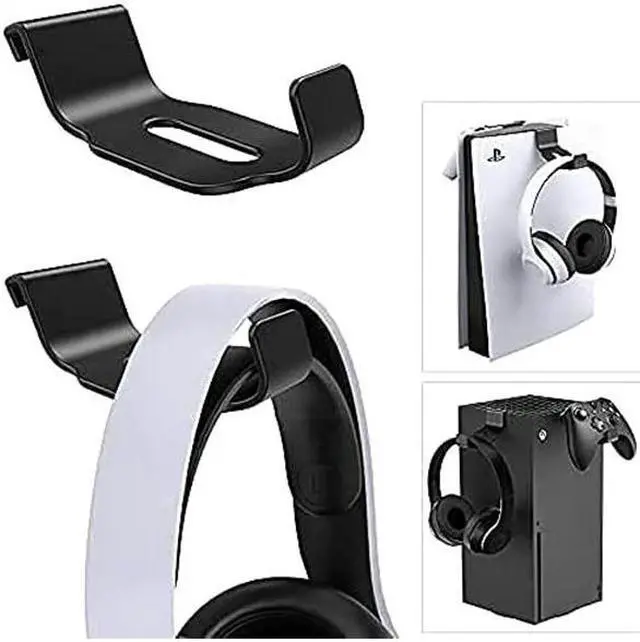 Main image of BONAEVER Headphone Stand for PS5/XBOX/XS Headset Controller Stand Makes Game Accessories Easy to Standore (2 Pack Black)