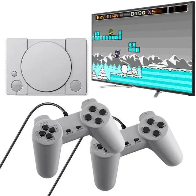 Alt view image 2 of 7 - BONAEVER Mini Hand Held Retro Video Game Console 8 Bit Portable Dual Players AV Output Family TV Video Game 620 Games For PS1 FC