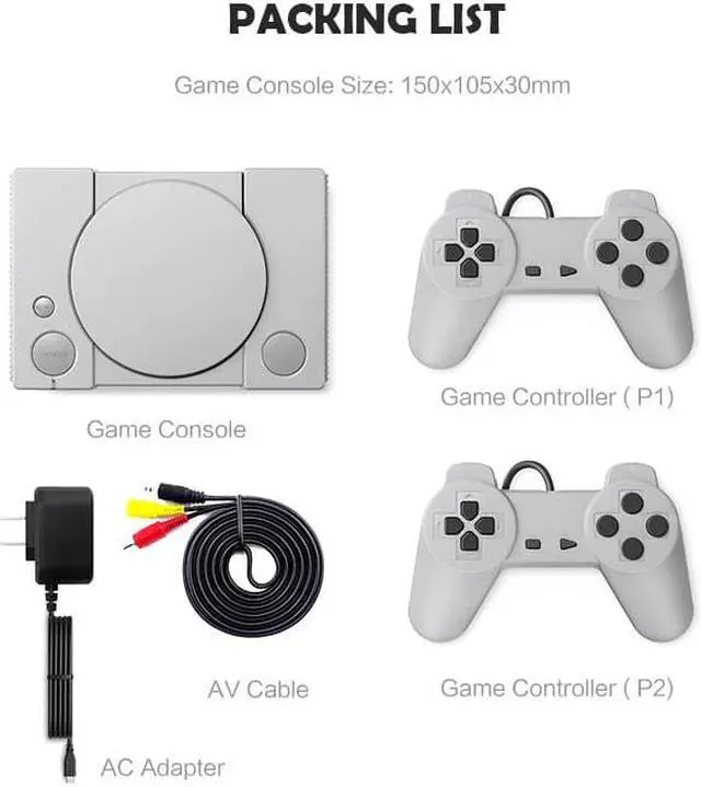 Alt view image 4 of 7 - BONAEVER Mini Hand Held Retro Video Game Console 8 Bit Portable Dual Players AV Output Family TV Video Game 620 Games For PS1 FC