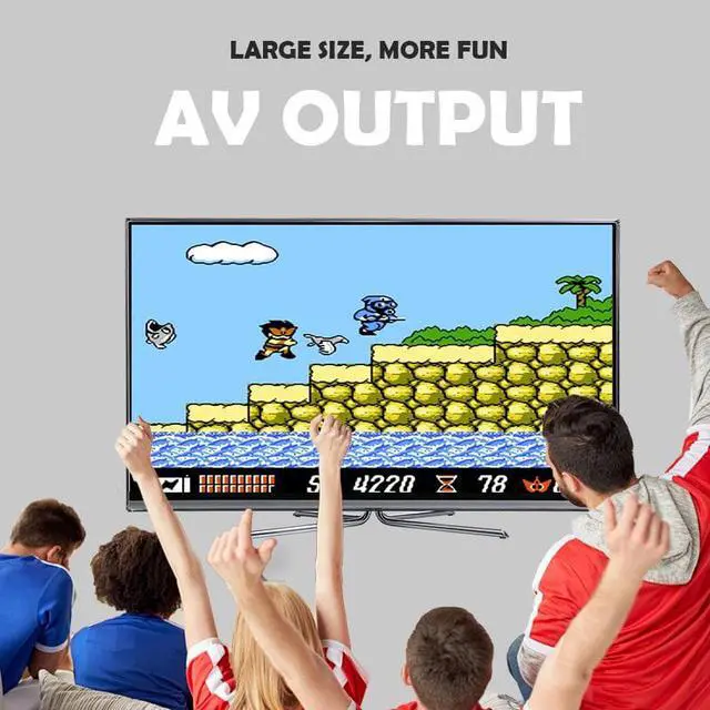 Alt view image 7 of 7 - BONAEVER Mini Hand Held Retro Video Game Console 8 Bit Portable Dual Players AV Output Family TV Video Game 620 Games For PS1 FC