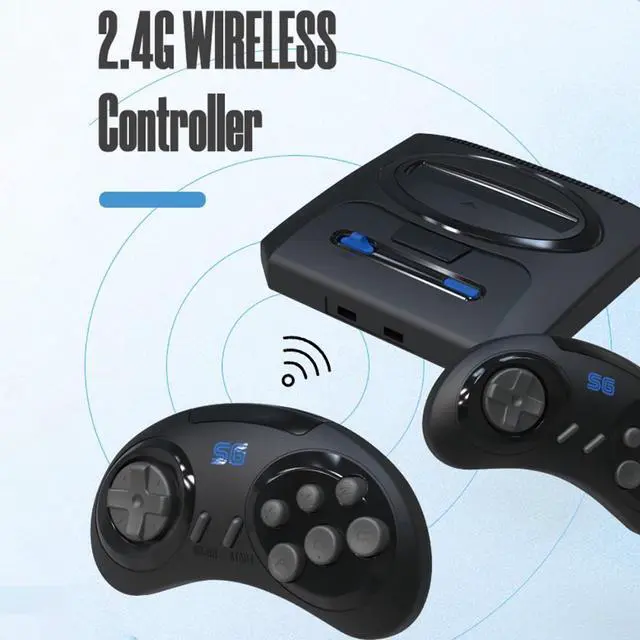 Alt view image 2 of 6 - BONAEVER 16 Bit Md Retro Video Game Wireless Console Game Standick 4k Hdmi Built-in 1913 Classic Games for Sega Genesis Mini / Mega Drive