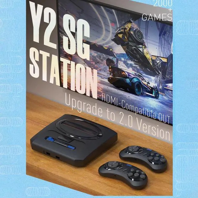 Alt view image 3 of 6 - BONAEVER 16 Bit Md Retro Video Game Wireless Console Game Standick 4k Hdmi Built-in 1913 Classic Games for Sega Genesis Mini / Mega Drive