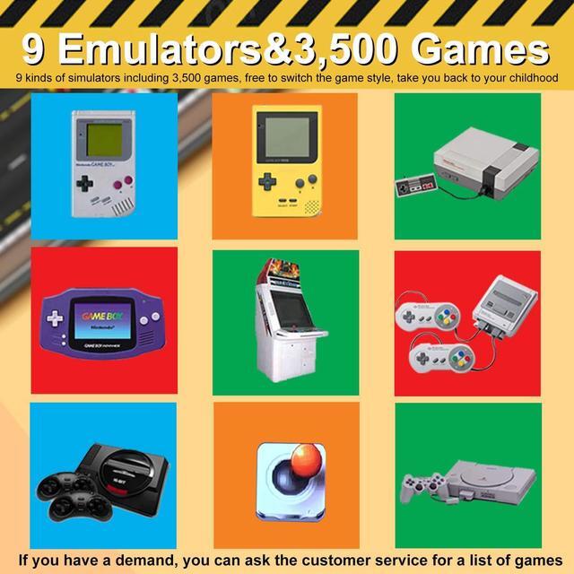 Alt view image 4 of 7 - BONAEVER Classic Retro Game Console with Two 2.4G Wireless Controllers for 4K TV Built-in Video Game Console 32GB TF Card 3500 Classic Games HDMI Compatible Plug & Play
