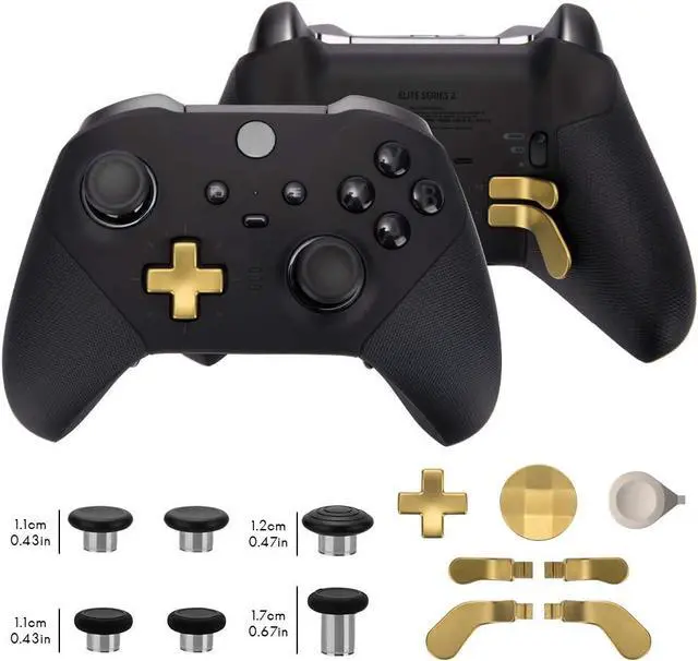 Alt view image 2 of 7 - BONAEVER Elite Series 2 Controller Accessories Metal Thumb Sticks Replacement Parts for Xbox One Elite Series 2 Controller Model 1797 Mod Swap Joy Sticks Paddles D-Pads Adju Standment Tool