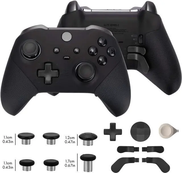 Alt view image 2 of 7 - BONAEVER Metal Thumb Sticks for Xbox One Elite Series 2 Xb1 Elite 2 Controller Parts Gaming Accessory Replacement Parts Metal Mod 6 Swap Joy Sticks 4 Paddles 2 D-Pads 1 Adju Standment Tool