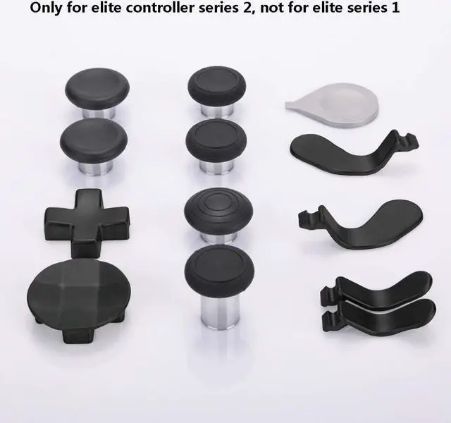 Alt view image 6 of 7 - BONAEVER Metal Thumb Sticks for Xbox One Elite Series 2 Xb1 Elite 2 Controller Parts Gaming Accessory Replacement Parts Metal Mod 6 Swap Joy Sticks 4 Paddles 2 D-Pads 1 Adju Standment Tool