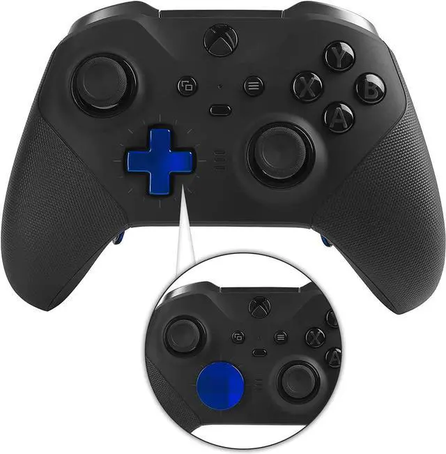 Alt view image 4 of 7 - BONAEVER 13 in 1 Metal Thumb Sticks for Xbox One Elite Series 2 Elite Series 2 Controller Accessory Parts Gaming Accessory Replacement Metal Mod 6 Swap Joy Sticks 4 Paddles 2 D-Pads 1 Tool