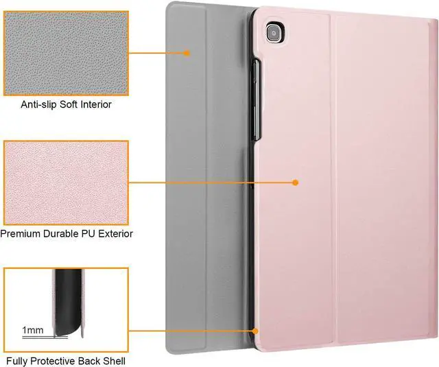 Alt view image 7 of 7 - BONAEVER Keyboard Case for Samsung Galaxy Tab S5e 10.5 inch 2019 Model SM-T720/T725/T727 Slim Stand Cover with Wireless Bluetooth Keyboard Rose Gold