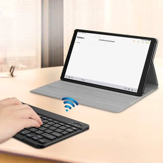 Alt view image 4 of 4 - BONAEVER Keyboard Case for Samsung Galaxy Tab S5e 10.5 inch 2019 Model SM-T720/T725/T727 Slim Stand Cover with Wireless Bluetooth Keyboard Gold