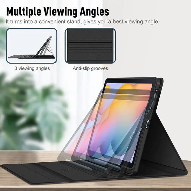 Alt view image 5 of 7 - BONAEVER Keyboard Case for Samsung Galaxy Tab S6 Lite 10.4 inch Model SM-P610 P613 P615 P619 Soft TPU Back Cover with Pencil Holder Wireless Bluetooth Keyboard