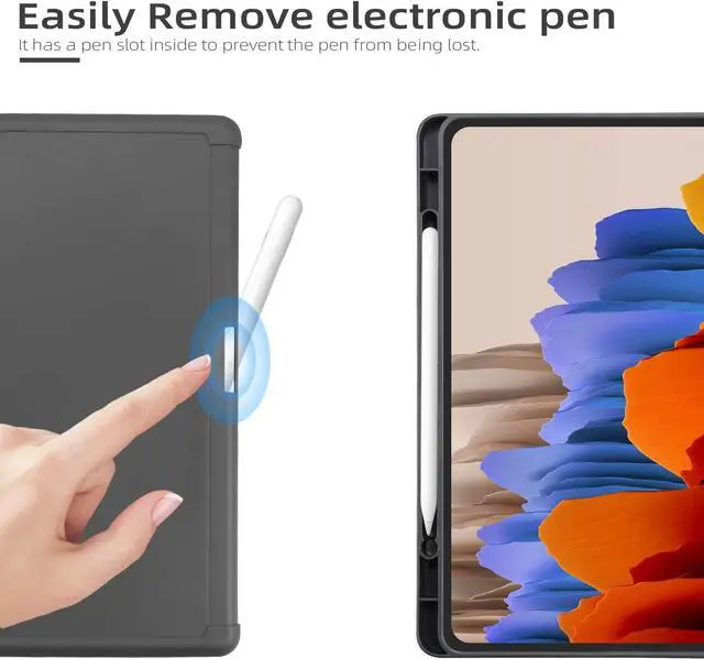 Alt view image 4 of 7 - BONAEVER Keyboard Case for Samsung Galaxy Tab S8 / Tab S7 11 inch (Model for SM-X700/X706/T870/T875/T878) Wireless KeyboardSlim Stand Cover with Pen Holder