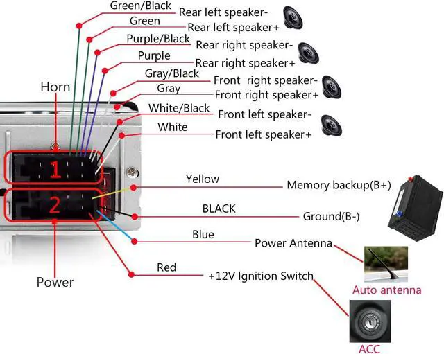 Alt view image 3 of 7 - BONAEVER Bluetooth Vintage Car Standereo MP3 Player Dual Knob Audio Classic Standereos USB/SD/MP3/AUX FM WMA/WAV Radio Receiver H s Free Wireless Remote Control Built-in Microphone
