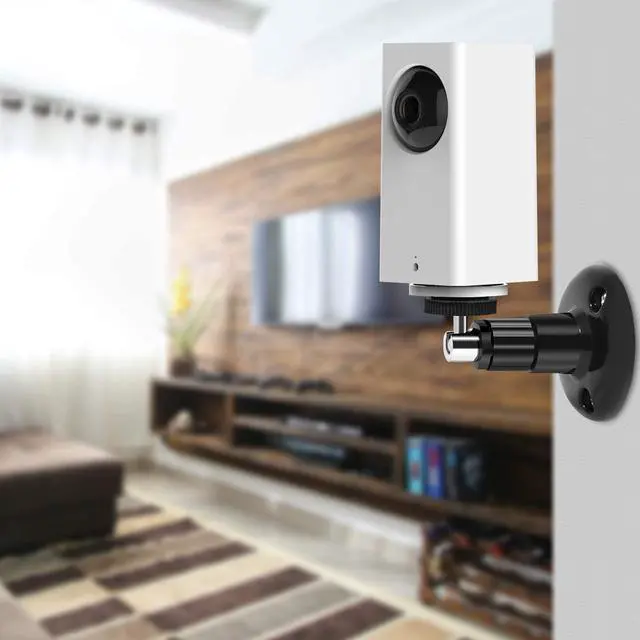 Alt view image 7 of 7 - BONAEVER Wall Mount Compatible with Wyze Cam Pan & Wyze Cam Pan V2 & Wyze Cam V3 Adjustable Indoor Outdoor Mount for WyzeCam Pan/WyzeCam Outdoor/WyzeCam V3 or Other Cam with Same Interface 2 Pack