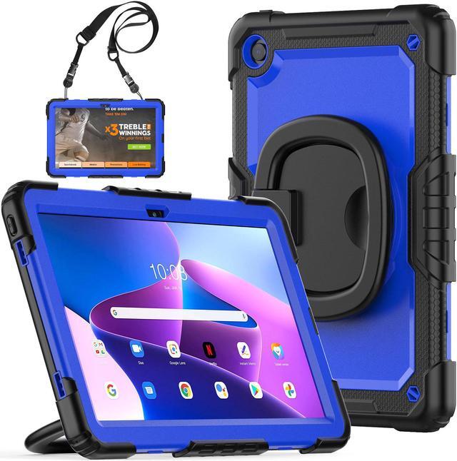 Main image of BONAEVER For Lenovo Tab M10 Plus 3rd Gen 10.6 inch Case Model TB-125FU/TB-128FU/TB-128XU with Screen Protector Drop-Proof Protection Case with 360° Rotating Stand & Shoulder Strap & Pen Holder