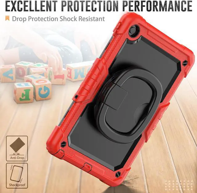 Alt view image 3 of 7 - BONAEVER For Lenovo Tab M10 Plus 3rd Gen 10.6 inch Case Model TB-125FU/TB-128FU/TB-128XU with Screen Protector Drop-Proof Protection Case with 360° Rotating Stand & Shoulder Strap & Pen Holder