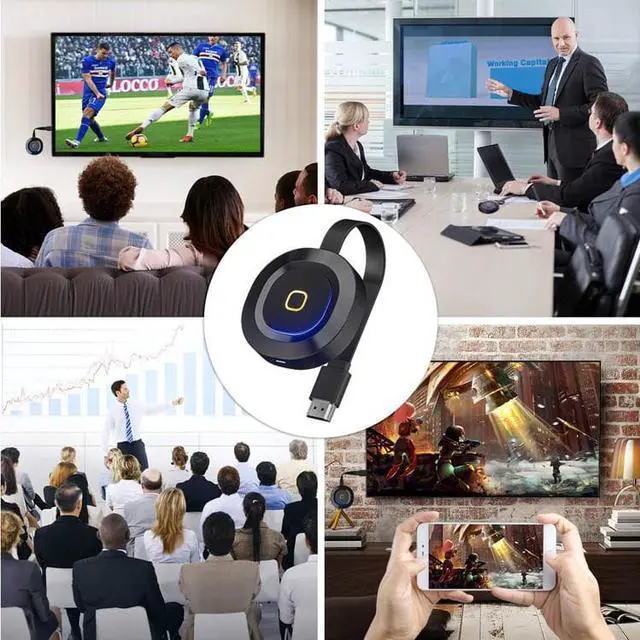 Alt view image 7 of 7 - BONAEVER Wireless HDMI Display Dongle 5G+2.4GHz 4K Ultra HD WiFi Adapter Standreaming Video Receiver Compatible with iPhone/iPad/iOS/ Android/PC/ /Windows/Mac OS to HDTV/Monitor/Projector