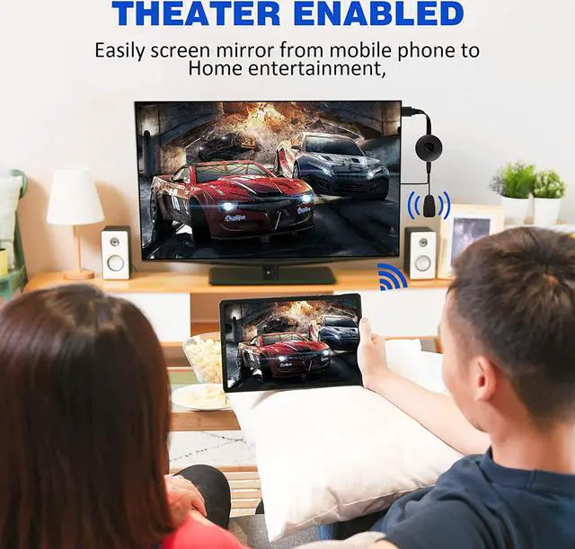 Alt view image 6 of 7 - Wireless Display Dongle Adapter, Tsemy 4K HDMI Wireless Adapter MiraScreen Dongle Streaming Media Player Screen Mirroring from Small to Big Screen, Support Miracast Airplay DLNA TV Monitor Projector