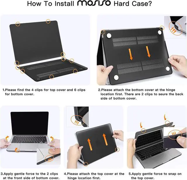 Alt view image 3 of 7 - BONAEVER Compatible with MacBook Air 13.6 inch Case 2022 Release A2681 M2 Chip with Liquid Retina Display & Touch ID Protective Plastic Hard Shell Case & Transparent Keyboard Cover