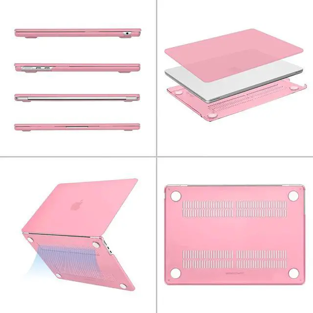 Alt view image 4 of 6 - BONAEVER Compatible with MacBook Air 13.6 inch Case 2022 Release A2681 M2 Chip with Liquid Retina Display & Touch ID Protective Plastic Hard Shell Case & Transparent Keyboard Cover Pink