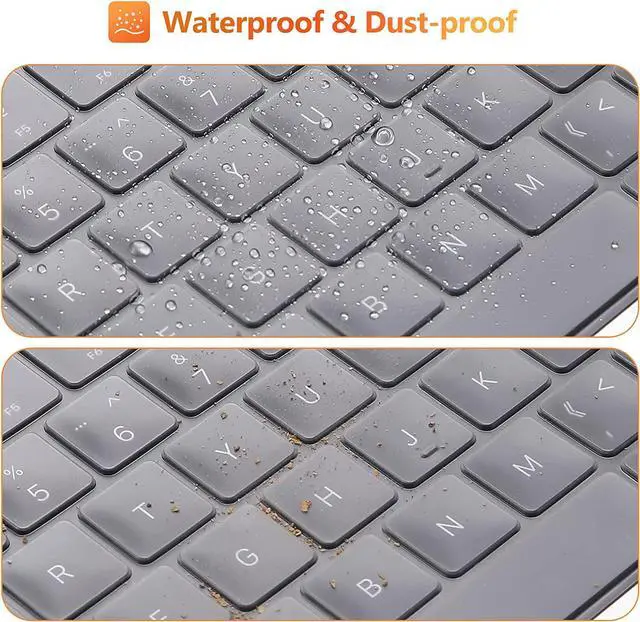 Alt view image 4 of 6 - BONAEVER Compatible with MacBook Air 13.6 inch Case 2022 Release A2681 M2 Chip with Liquid Retina Display & Touch ID Protective Plastic Hard Shell Case & Transparent Keyboard Cover Gray
